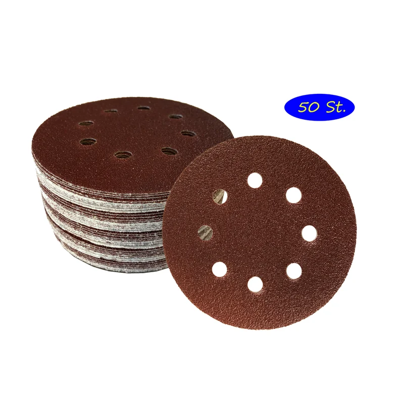 Gewebe-Schleifscheiben │ Ø 125 mm │ 8-Loch │ 50 Stück │ Korn 180