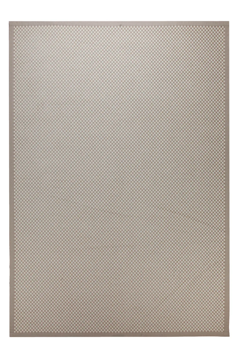 Baumwoll-Wendeteppich Estland beidseitig Feinkaro beige 160x230 cm