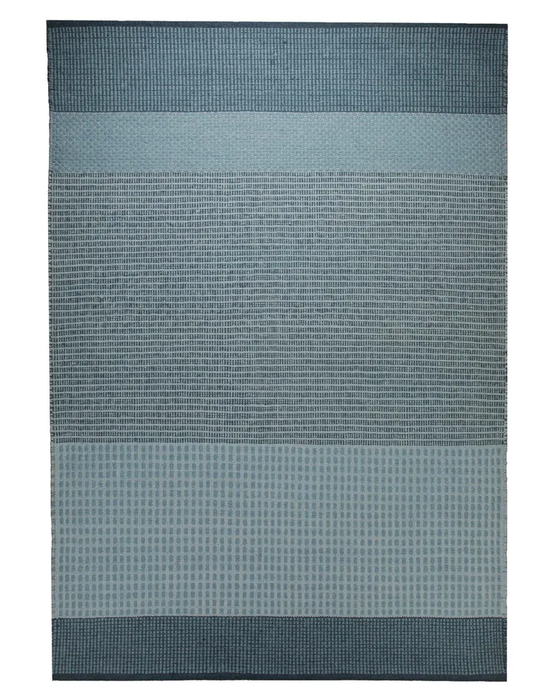 Handwebteppich Wolle Struktur graublau 160x230 cm