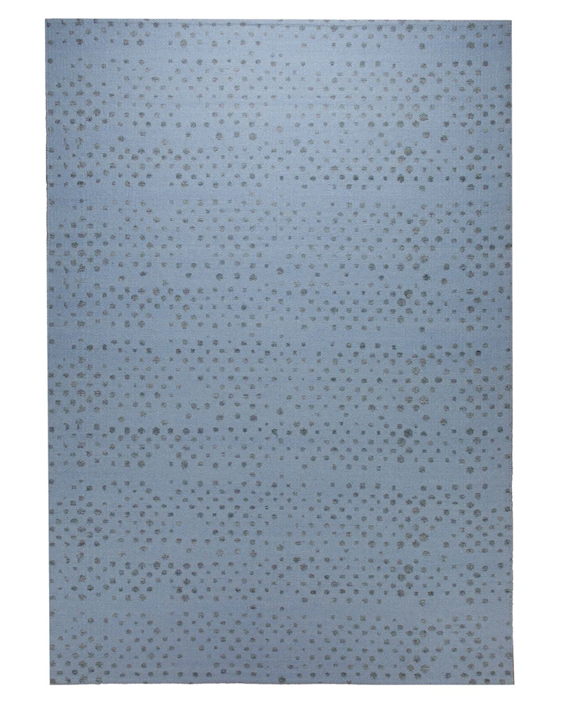 Spring Jacquard Teppich Baumwolle Punktstruktur hellblau 160x230 cm