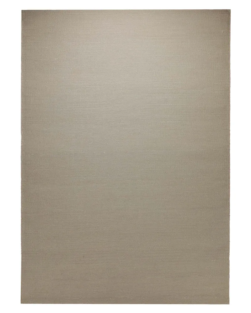 Handwebteppich Baumwolle uni taupe robust 160x230 cm