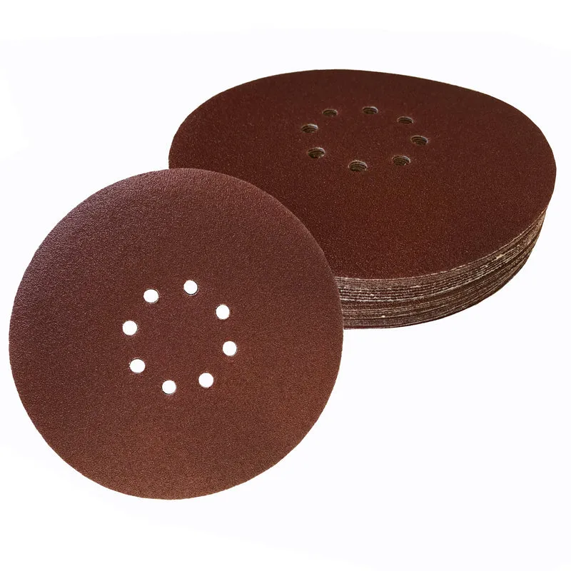 Klett-Schleifscheiben │ Ø 225 mm │ 8-Loch│ 30 Stück, mixed je 5 X (40/60/80/120/180/240)
