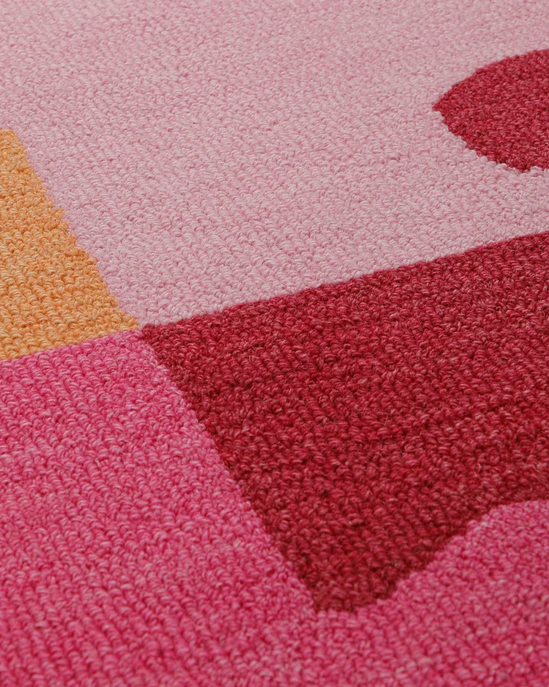 Puzzleteile bunt - Kinderteppich Wolle 160 x 230 cm