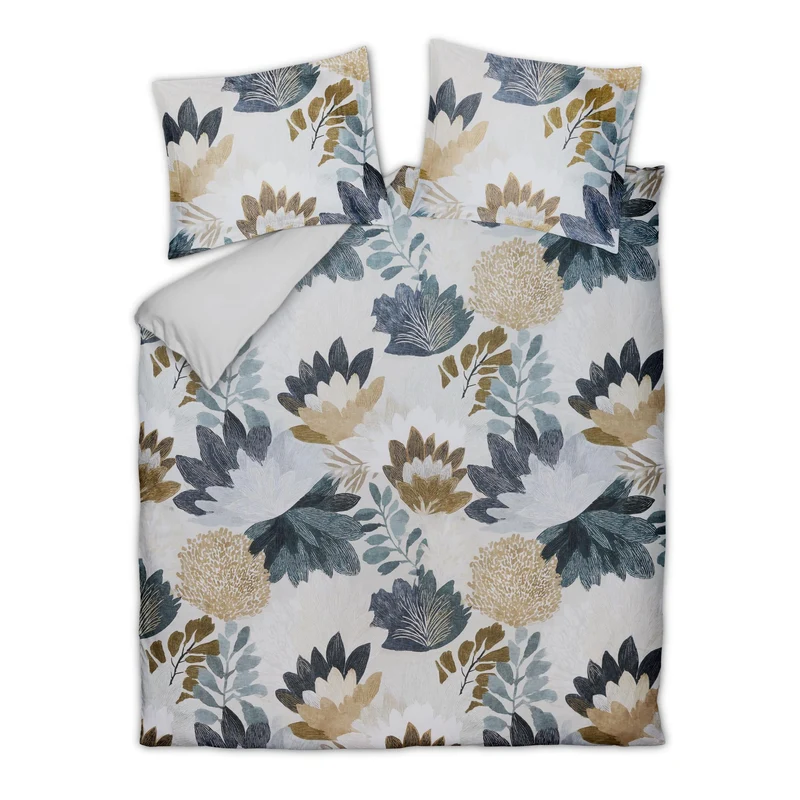 ORGANIC GLOW dekbedovertrek Faded Denim 140x220 cm
