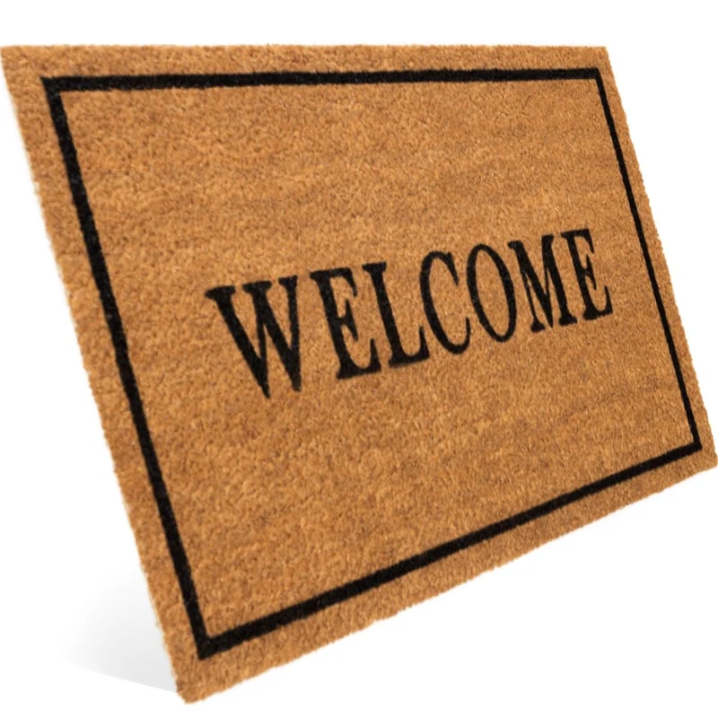 Kokos Fussmatte Welcome mit einen Rahmen