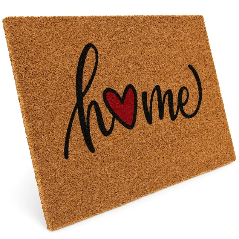 Fussmatte Kokos Home mit rotem Herz