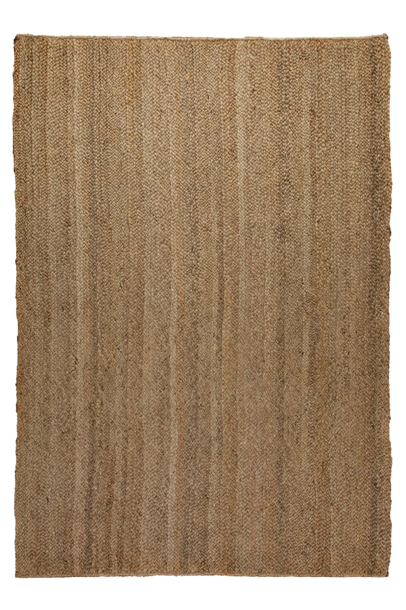 160x230 Teppich Wohnzimmer Pure Natur – Handgewebter Juteteppich in geflochtener Optik