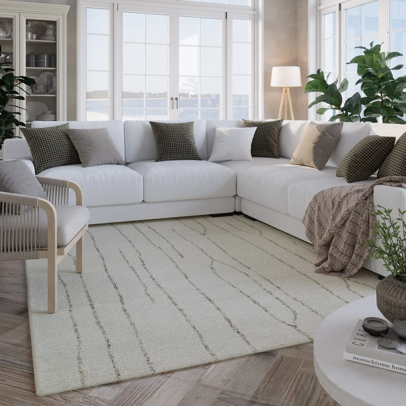 Kurzflor Teppich Creme Weiß "Hamptons THIRTYNINE" WECONhome