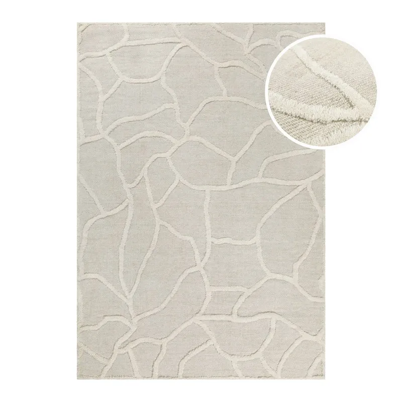 Kurzflor Teppich Creme Weiß "Hamptons TWENTYSIX" WECONhome