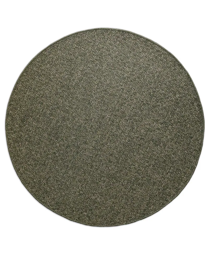 In- & Outdoor Teppich Rund Grau Olive, pflegeleicht & wetterfest "Miami South Beach" WECONhome