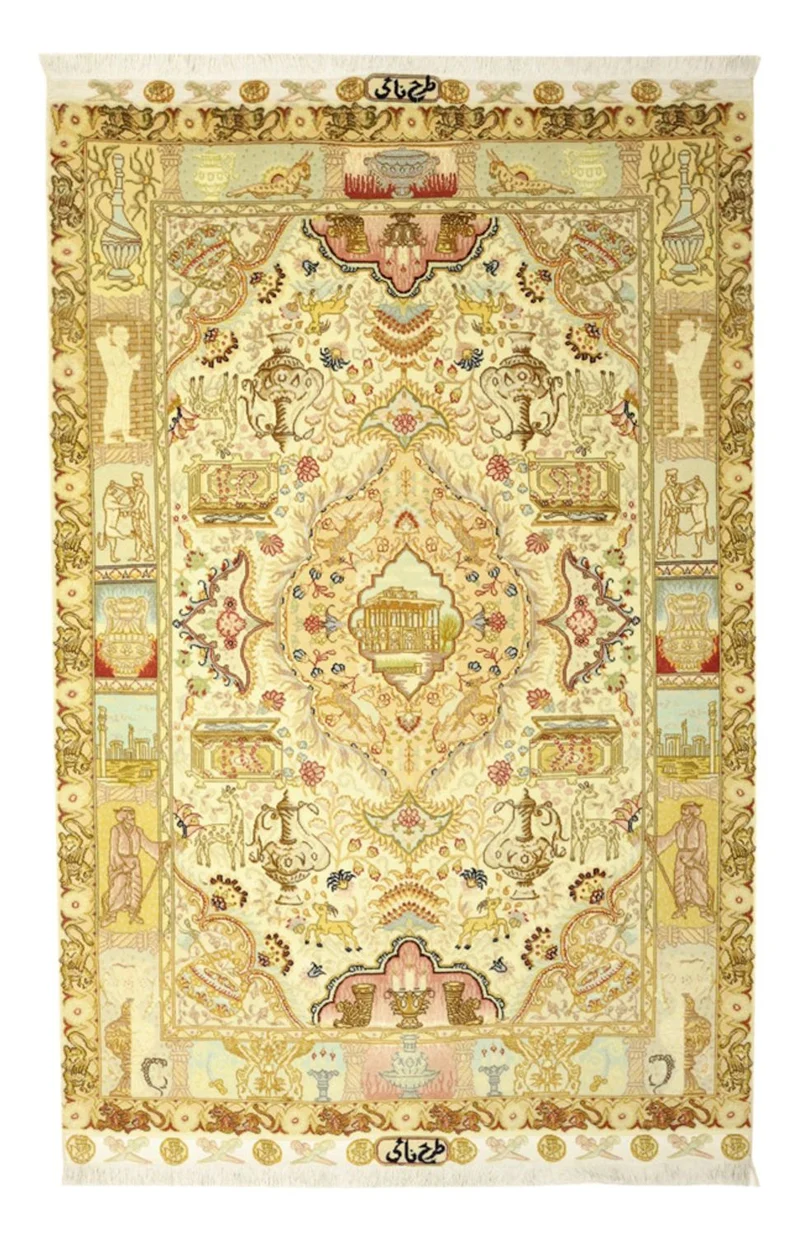 Täbriz - 50 Raj Teppich 102x160cm - Perserteppich