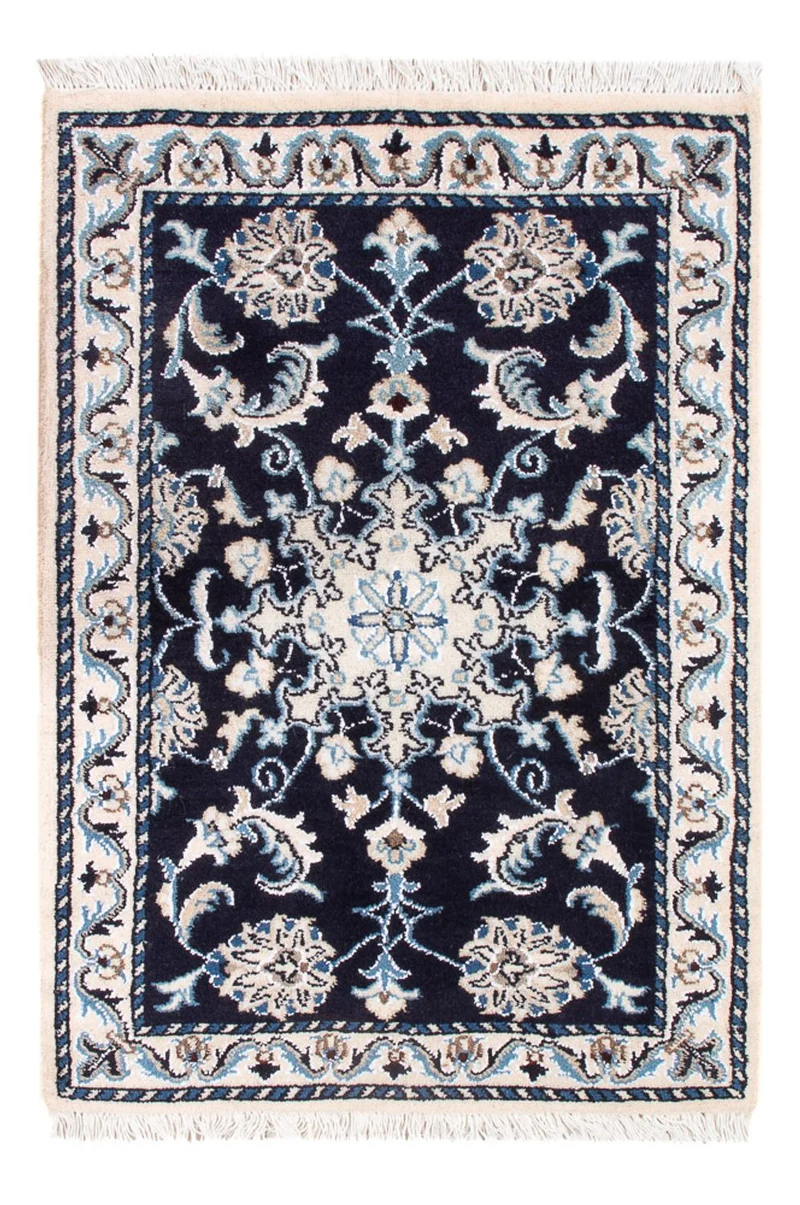 Perserteppich - Nain - Royal - 60 x 90 cm - dunkelblau