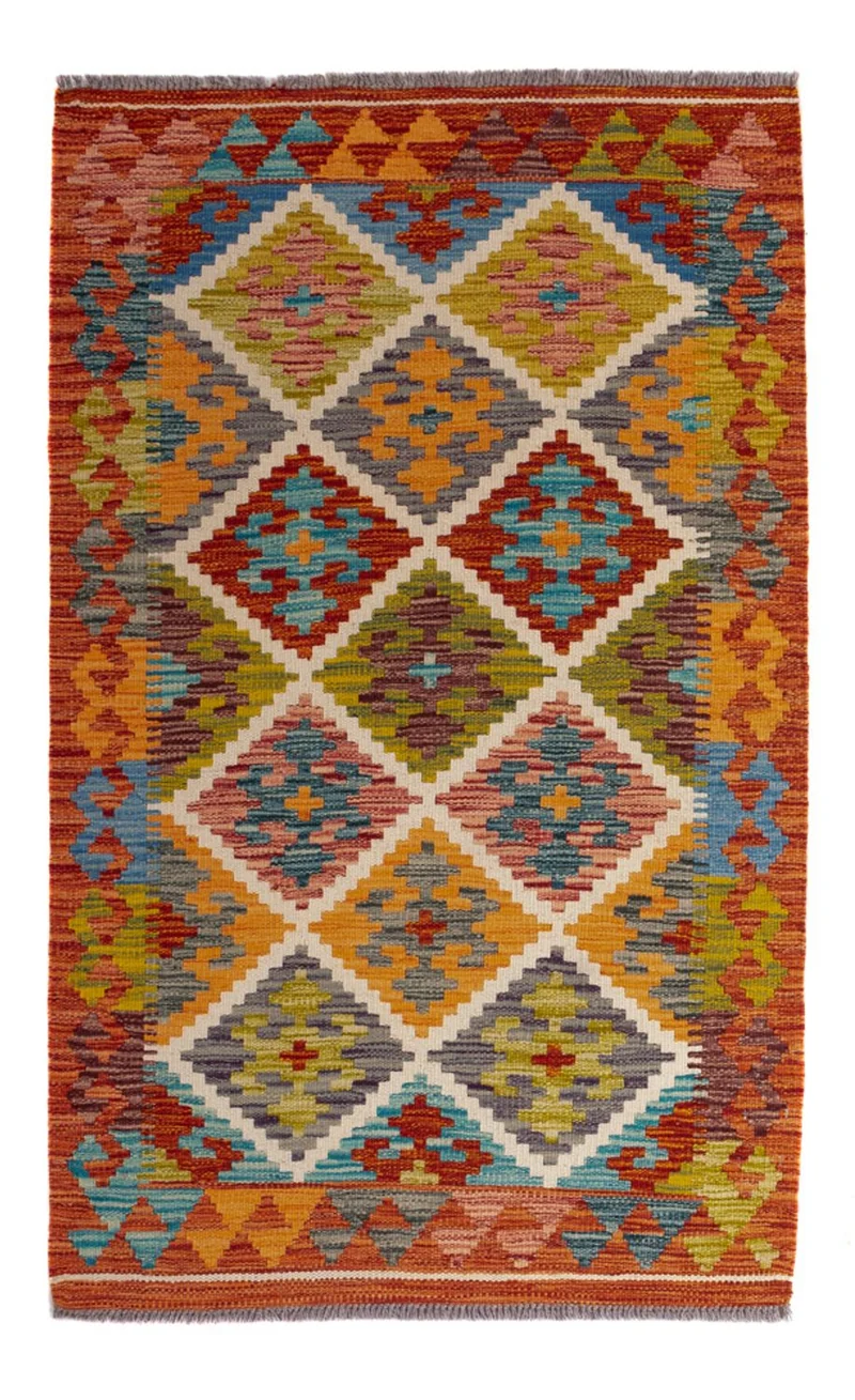 Kelim Teppich - Splash - 82 x 127 cm - mehrfarbig
