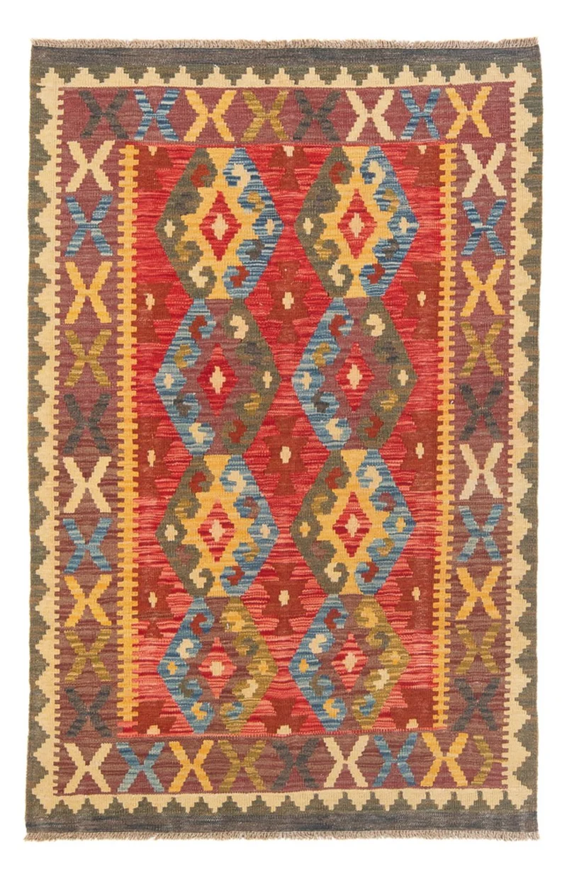 Kelim Teppich - Splash - 100 x 152 cm - mehrfarbig