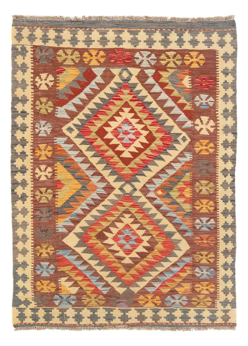Kelim Maimene Teppich 100x152cm - Wollteppich