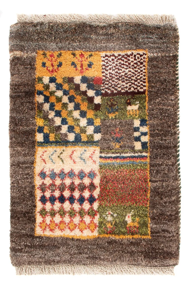 Gabbeh Teppich - Perser - 40 x 60 cm - mehrfarbig