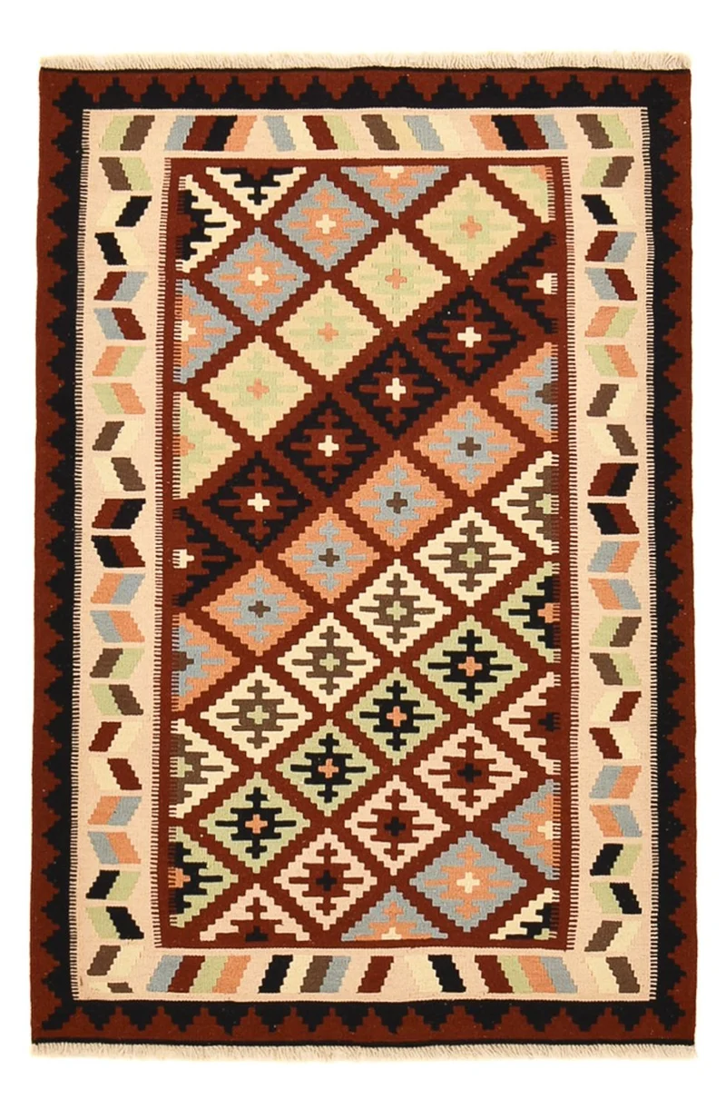 Kelim Teppich - Oriental - 104 x 150 cm - mehrfarbig