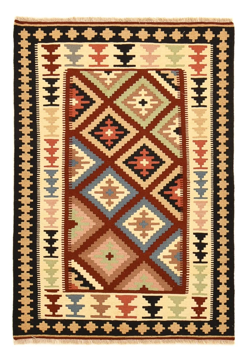 Kelim Teppich - Oriental - 103 x 150 cm - mehrfarbig