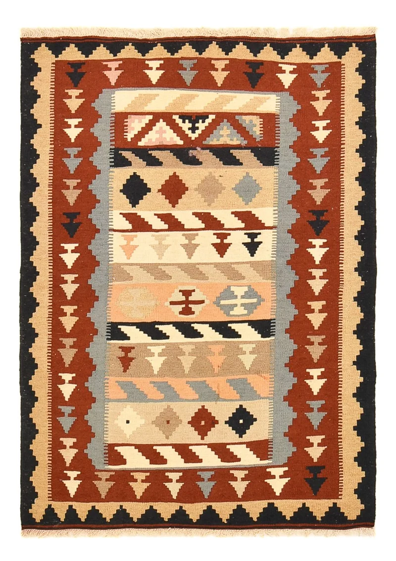 Kelim Teppich - Oriental - 104 x 146 cm - mehrfarbig