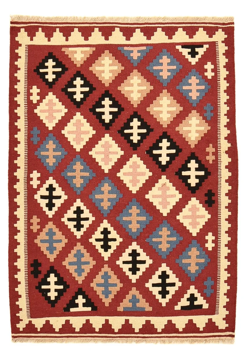 Kelim Teppich - Oriental - 102 x 145 cm - mehrfarbig