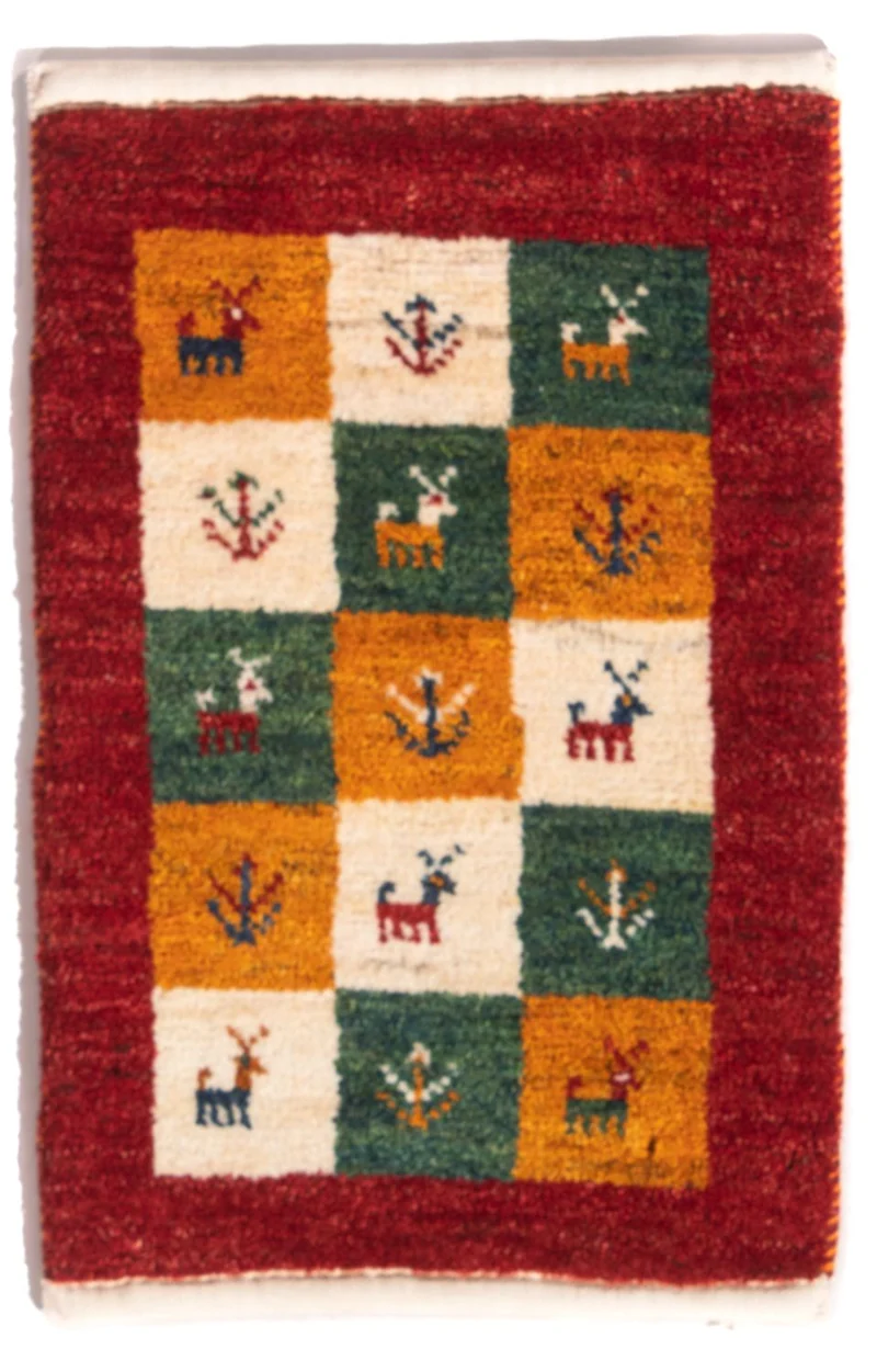 Gabbeh Teppich - Perser - 40 x 60 cm - mehrfarbig