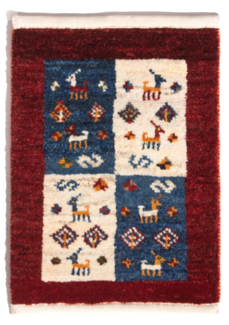 Gabbeh Teppich - Perser - 40 x 60 cm - mehrfarbig