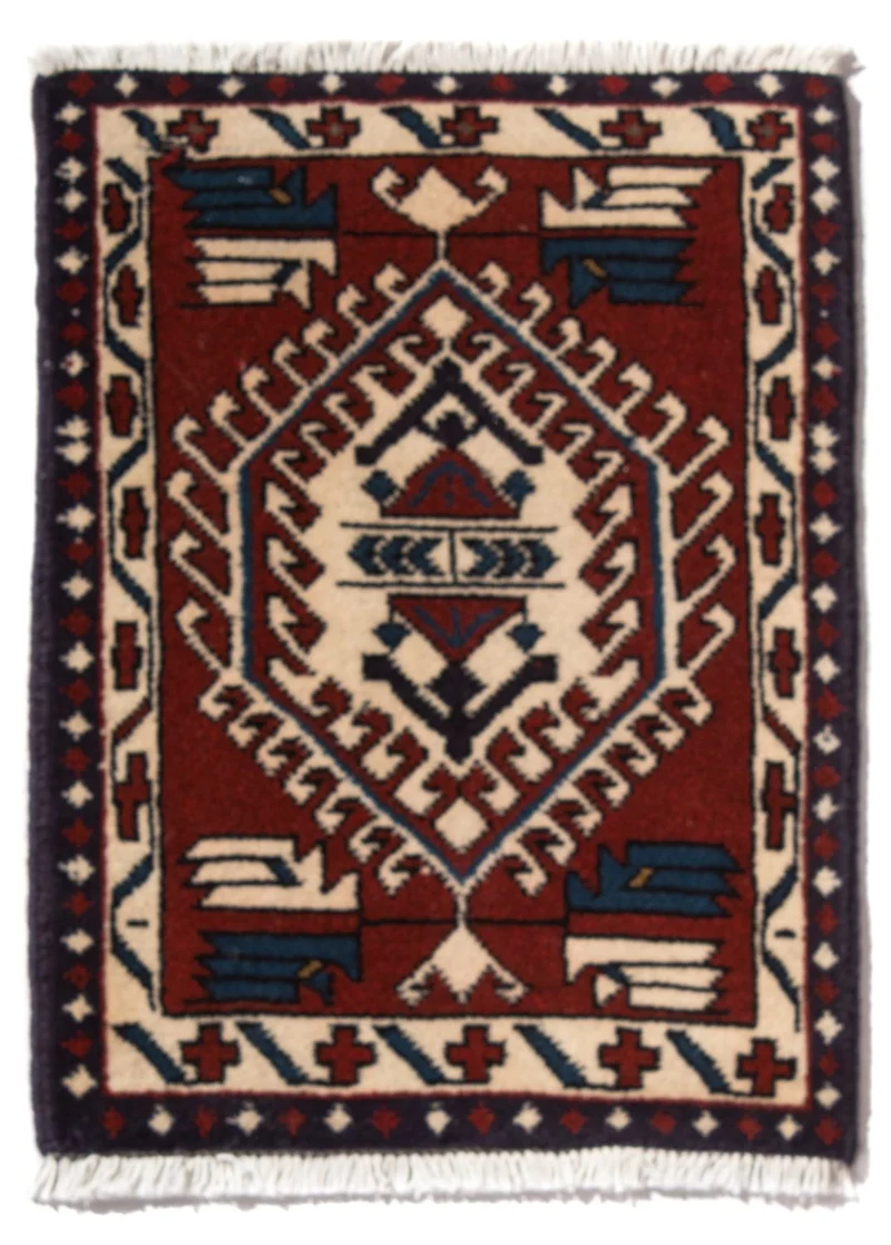 Perserteppich - Nomadic - 40 x 54 cm - mehrfarbig