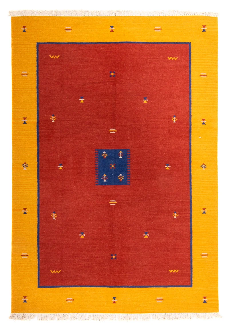 Kelim Teppich - Trendy 170 x 240 cm - dunkelrot
