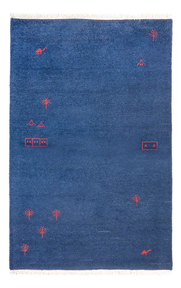 Gabbeh Teppich - Indus - 120 x 180 cm - dunkelblau