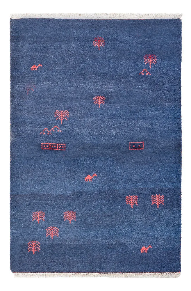 Gabbeh Teppich - Indus - 120 x 180 cm - dunkelblau