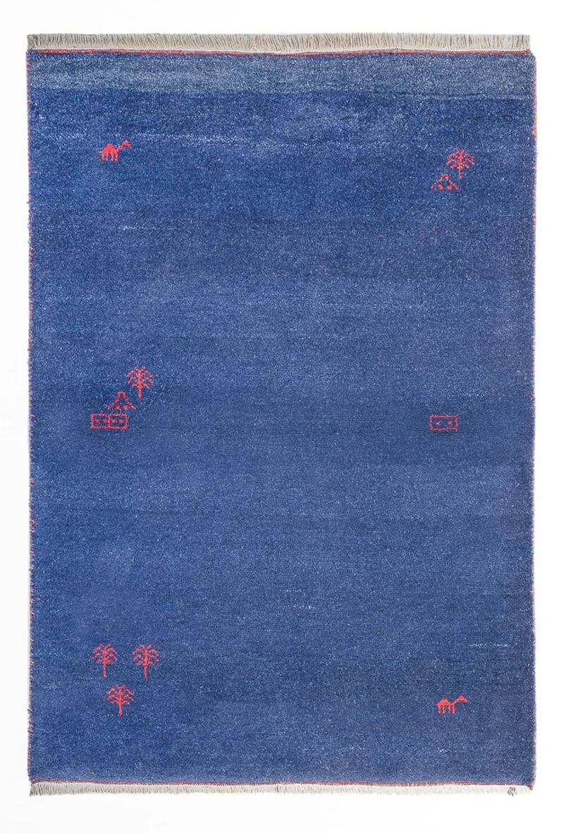 Gabbeh Teppich - Indus - 120 x 180 cm - dunkelblau