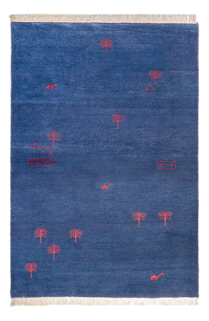 Gabbeh Teppich - Indus - 120 x 180 cm - dunkelblau