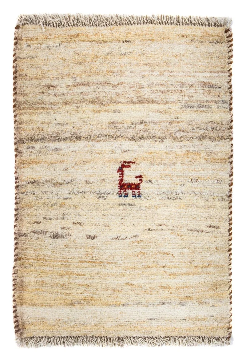 Gabbeh Teppich - Perser 40 x 60 cm - beige