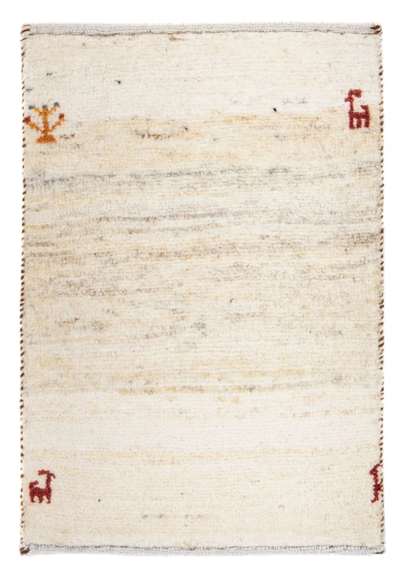 Gabbeh Teppich - Loribaft Perser 40 x 60 cm - beige