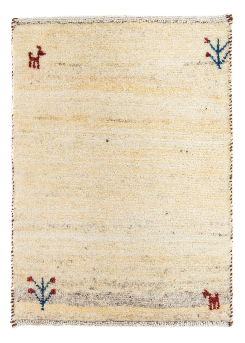 Gabbeh Teppich - Loribaft Perser 40 x 60 cm - beige