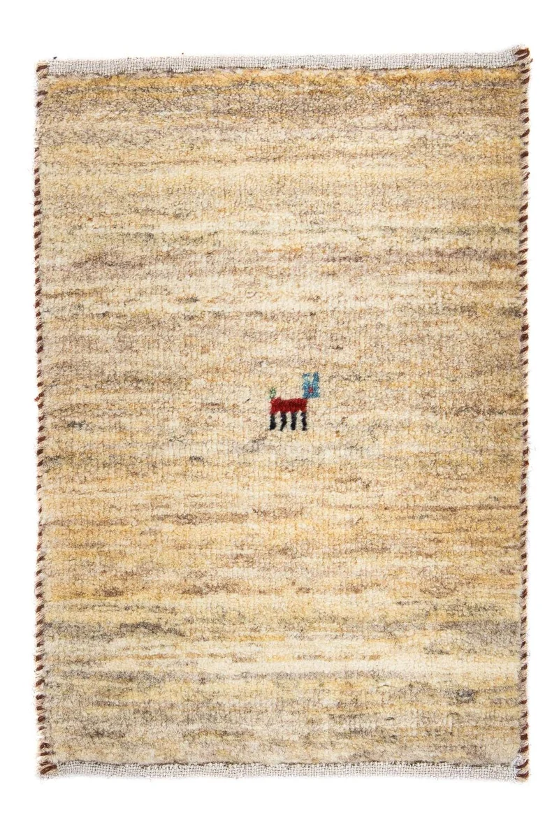 Gabbeh Teppich - Loribaft Perser 40 x 60 cm - beige