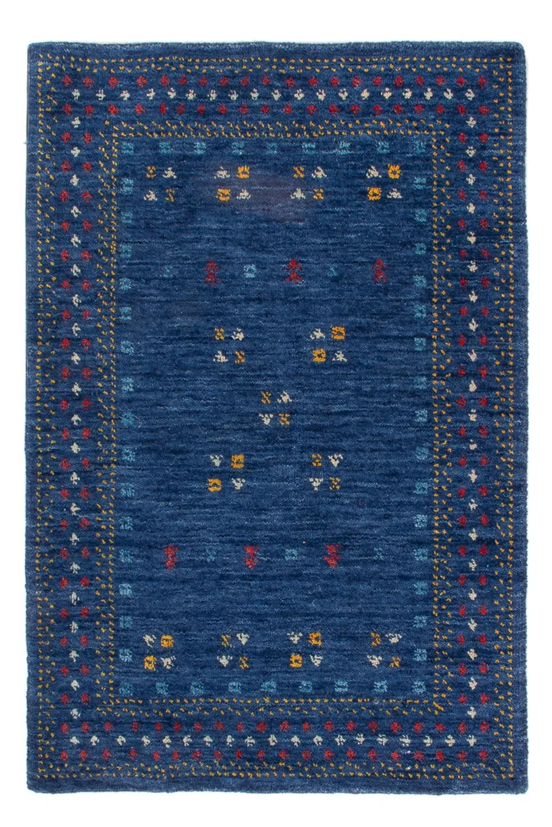 Wollteppich - 60 x 90 cm - dunkelblau