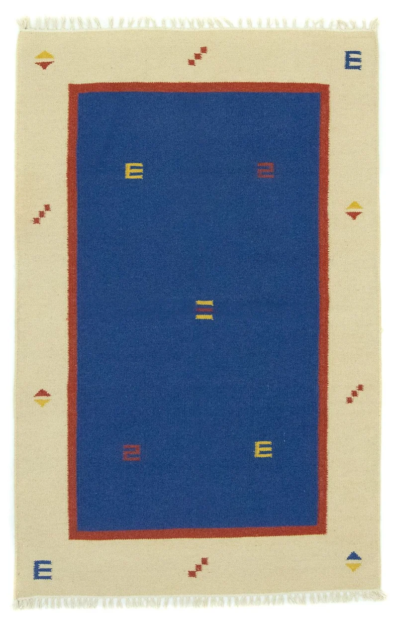 Kelim Teppich - Trendy 120 x 180 cm - blau