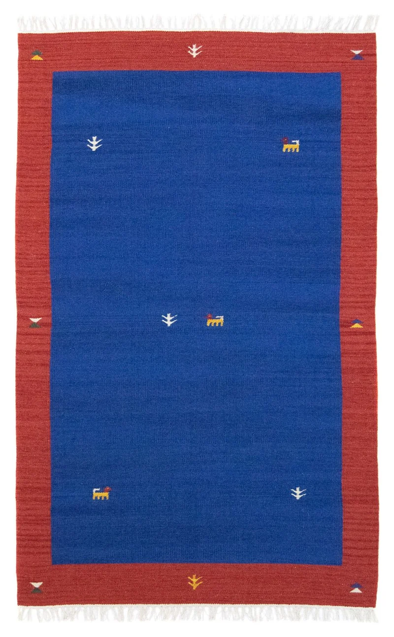 Kelim Teppich - Trendy 120 x 180 cm - blau