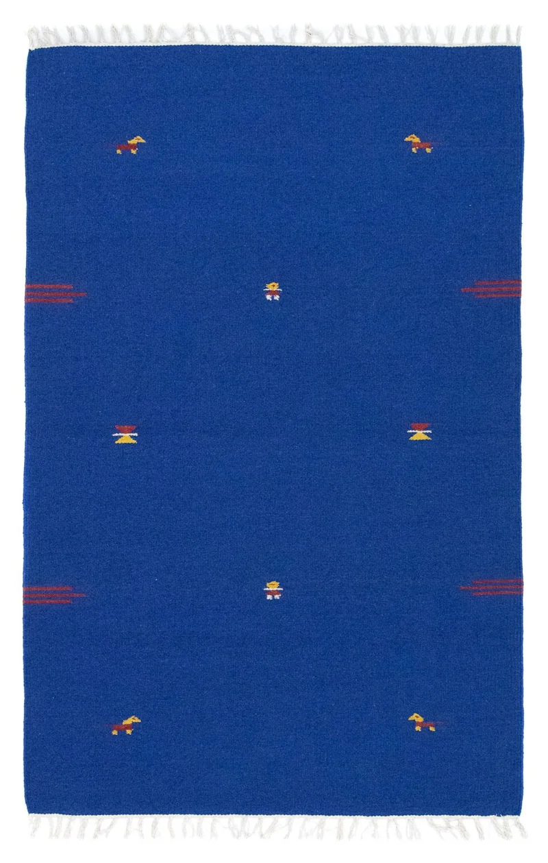 Kelim Teppich - Trendy 120 x 180 cm - blau