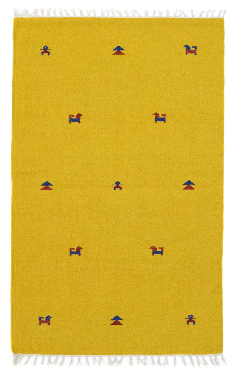 Kelim Teppich - Trendy 120 x 180 cm - gelb