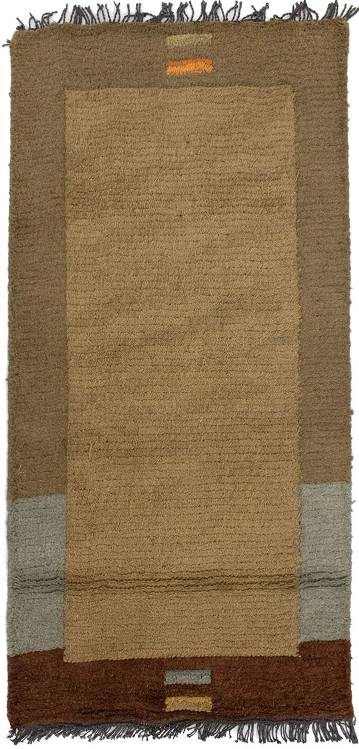 Nepal Teppich 70 x 140 cm - mehrfarbig