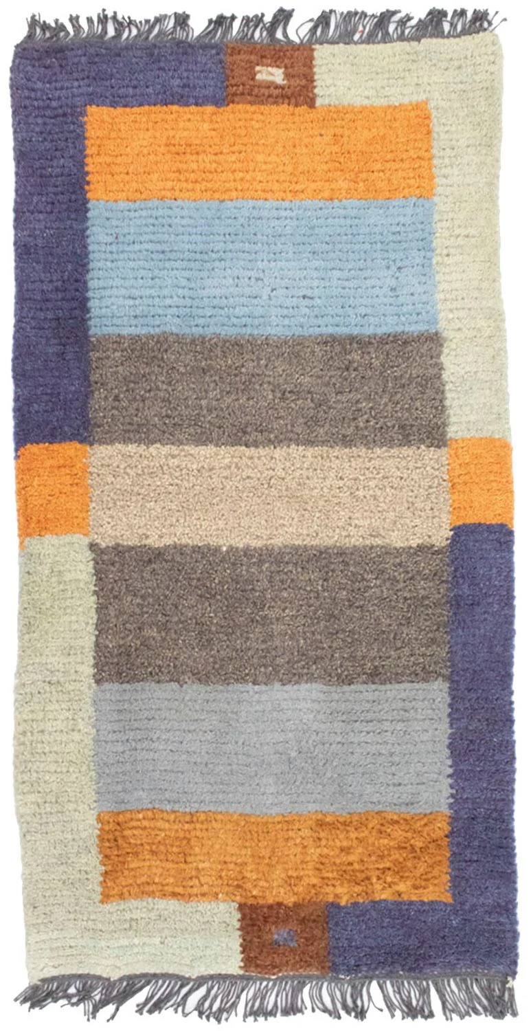 Nepal Teppich 70 x 140 cm - mehrfarbig