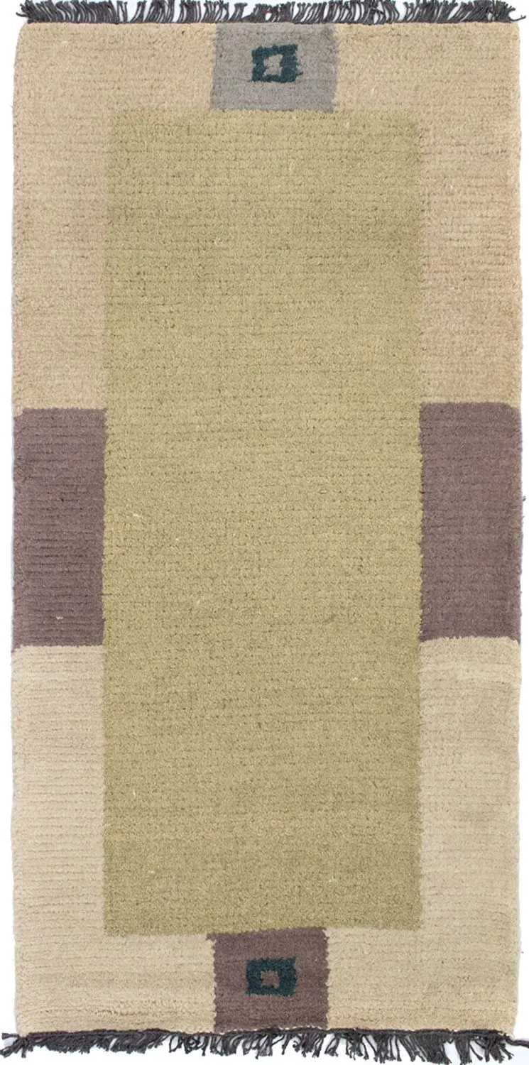 Nepal Teppich 70 x 140 cm - mehrfarbig