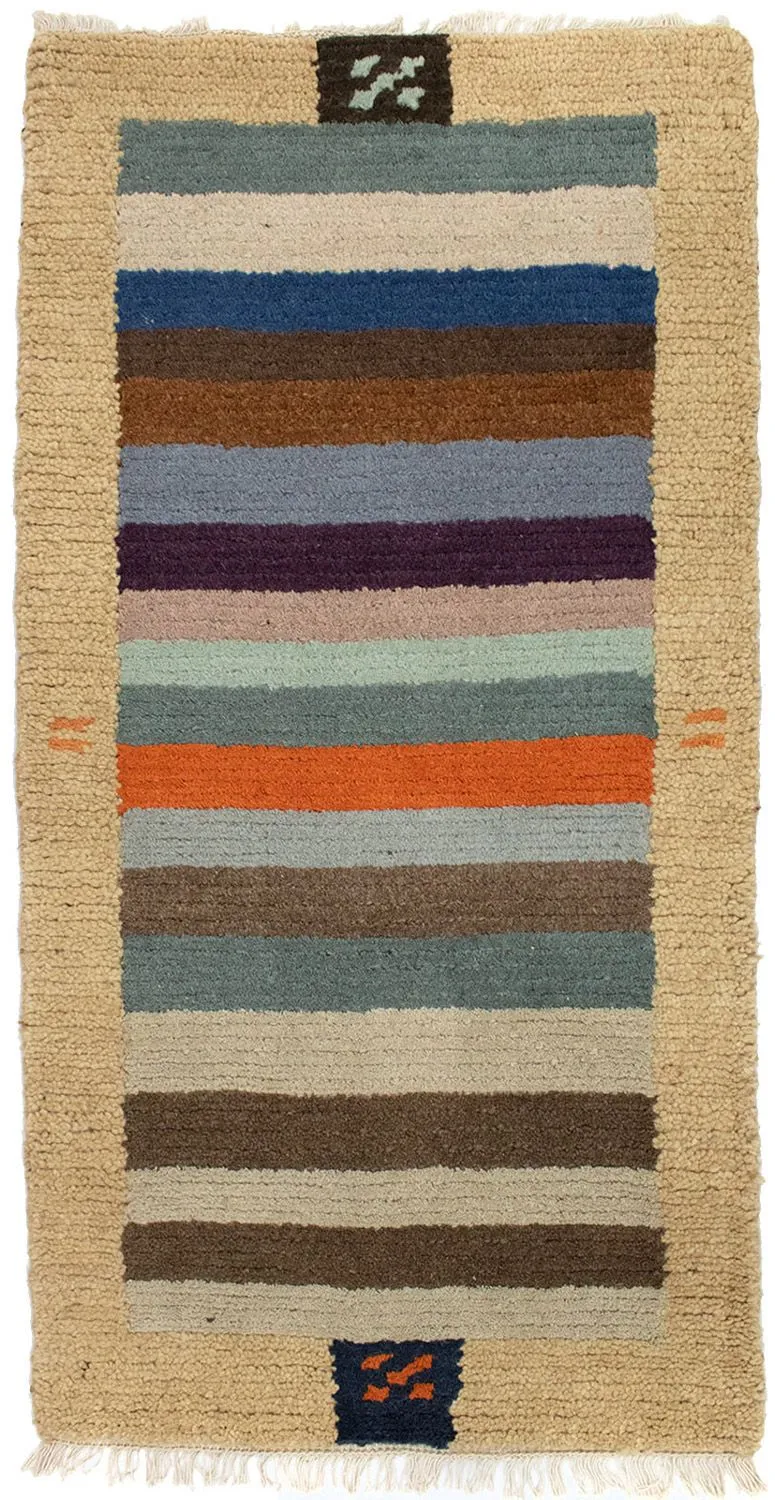 Nepal Teppich 70 x 140 cm - mehrfarbig