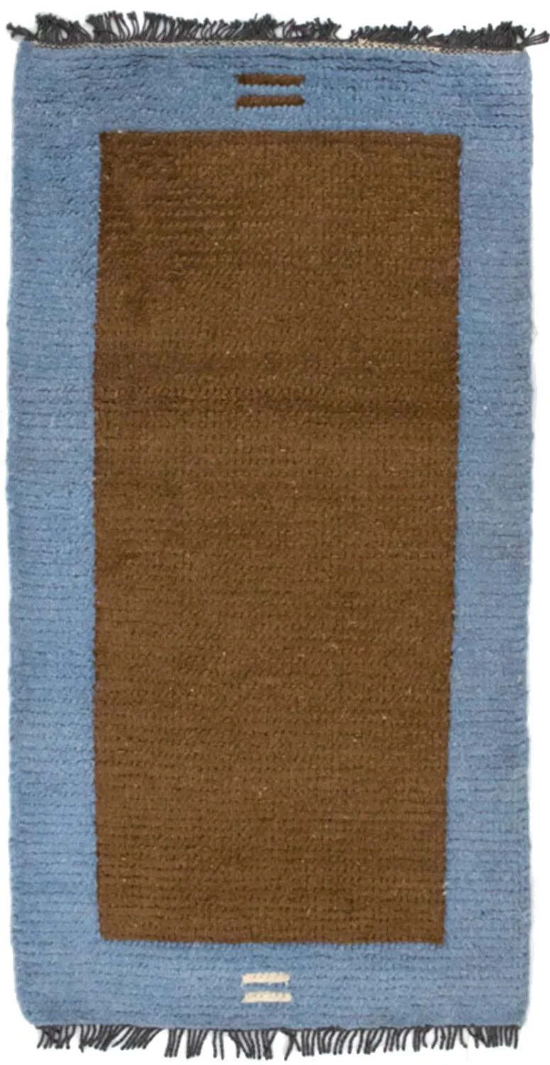 Nepal Teppich 70 x 140 cm - braun