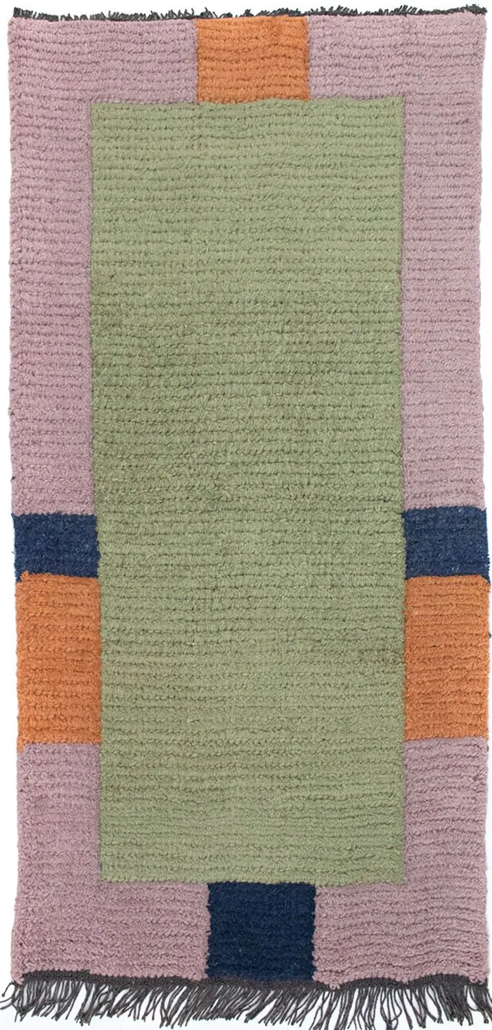 Nepal Teppich 70 x 140 cm - mehrfarbig