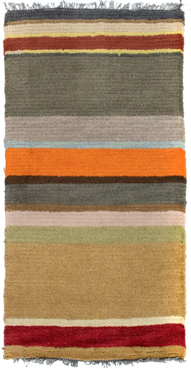 Nepal Teppich 70 x 140 cm - mehrfarbig