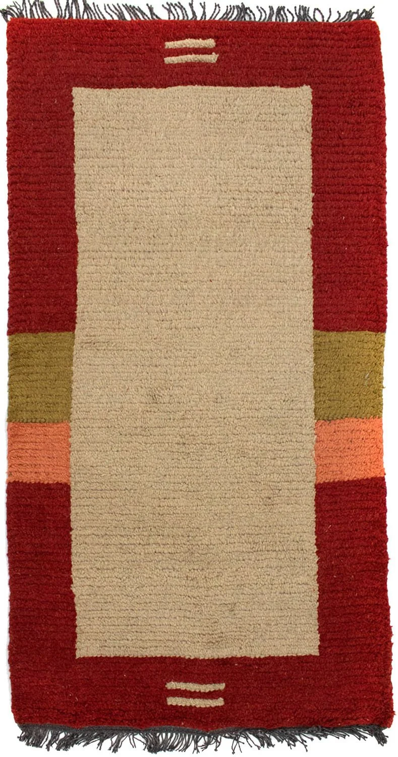 Nepal Teppich 70 x 140 cm - beige