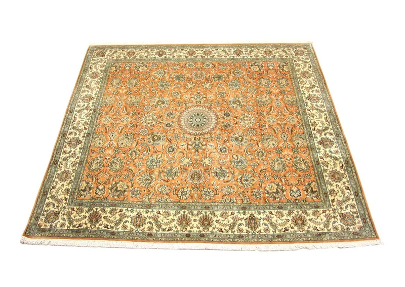 Seidenteppich - Kaschmir Seide 211 x 216 cm Teppich Quadratisch